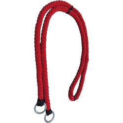 RÉDEA DE LÃ TORCIDA CURTA INOX VERMELHO - 4638 - Selaria Irmãos Andrade