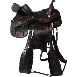 SELA AMERICANA ESTOFADA P/TRILHA PRETO - 1781 - Selaria Irmãos Andrade