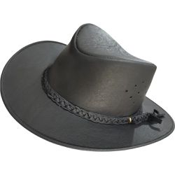 CHAPÉU DE COURO HM LISO PRETO - 5690 - Selaria Irmãos Andrade