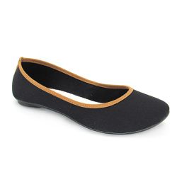 Sapatilha Casual Moleca 5726100 Bico redondo Preto/ Camel - 89181 - Sensação Store