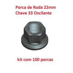 kit 100 Porcas de Roda Carreta 22mm CH33 Oscilante... - Sermi