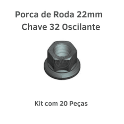 kit 20 Porcas Alta de Roda 22mm CH 32 Oscilante 29... - Sermi