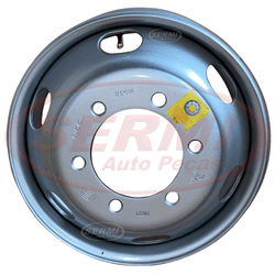 Roda Disco Aço 6 Furos Aro 17,5 p/ Pneu 215/75R S/... - Sermi