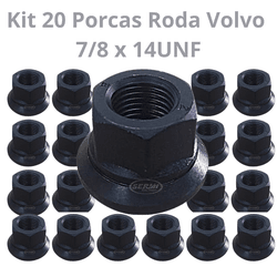 KIT 20 PORCAS PARAFUSO RODA VOLVO 7/8 14UNF CH1.5/... - Sermi