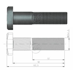 Parafuso Roda Avulso 22 x 92 Traseiro Mb Actros Zm... - Sermi