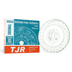 Disco TJR Diagrama para Tacógrafo 7 dias 125km/h - Sermi