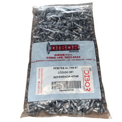 Pacote de Rebite Alumínio 7x8 Semi-Tubular para Lo... - Sermi