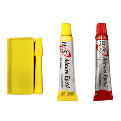 Kit com 5 Colas Adesivo Epoxi Transparente 15 minu... - Sermi