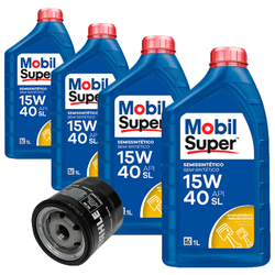Kit Troca de Óleo 15w40 Mobil Semi Sintético Corsa... - Sermi
