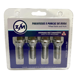 Kit 4 Parafuso Cromado Roda Liga Leve Fox Space/Cr... - Sermi