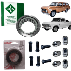 Kit Rolamento Roda Traseira Semi Eixo GM A10 C10 D... - Sermi