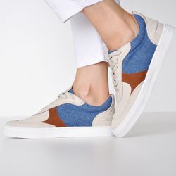 Tênis Feminino Couro e Jeans - 42065 - SERRA BELLA CALCADOS
