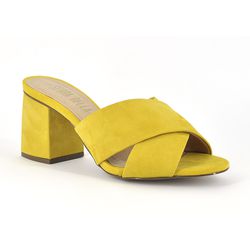 Mule Nobuck Amarelo - 21361-30 - SERRA BELLA CALCADOS