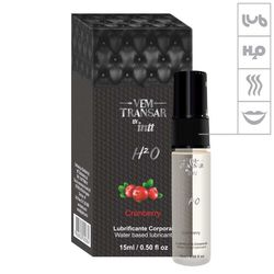 *Lubrificante H2O 15ml (16158) - Cranberry - 17832 - Sexy Shop BH