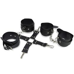 Kit Com Algema e tornozeleira Sem-dó (17556) - Pre... - Sexy Shop BH