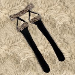 *Meia 7/8 Rendada Cinta Liga Moze SI (3615) - Onça... - Sexy Shop BH