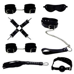 Kit Bondage Com 7 Itens SI (5875) - Preto - 29487 - Sexy Shop BH