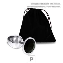 **Plug Metálico P Com Strass Variados 6cm SI (5845... - Sexy Shop BH