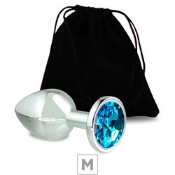 Plug de Metal M Cromado Com Strass 7cm SI (5846) -... - Sexy Shop BH