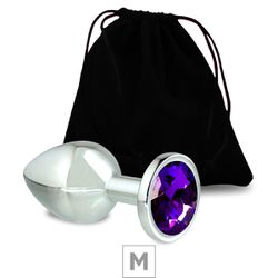 Plug de Metal M Cromado Com Strass 7cm SI (5846) -... - Sexy Shop BH