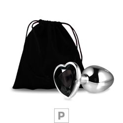 Plug de Metal P Com Pedra Formato de Coração 6cm S... - Sexy Shop BH