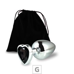 Plug de Metal G Com Pedra Formato de Coração 8cm S... - Sexy Shop BH