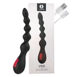 Plug Silicone Com Vibro Vins SI (6217) - Preto -... - Sexy Shop BH