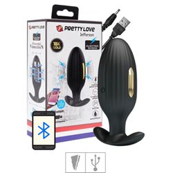 Plug de Silicone Com Vibro Jefferson (6236) - Pret... - Sexy Shop BH