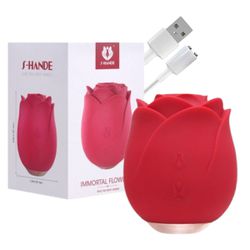 Estimulador Recarregável Em Formato De Rosa Immort... - Sexy Shop BH