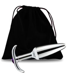 Plug De Metal Com Base Removível (7453) - Pedra Ro... - Sexy Shop BH