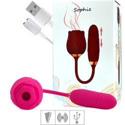 Vibrador Com Estimulador Formato Rosa Sophie SI - ... - Sexy Shop BH