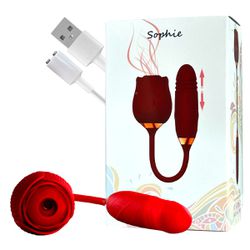 Vibrador Com Estimulador Formato Rosa Sophie SI (7... - Sexy Shop BH
