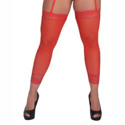 *Meia 7/8 Com Renda Califórnia (CF0101) - Vermelh... - Sexy Shop BH