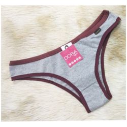 *Calcinha de Viscose Celeste (DR0066) - Cinza - ... - Mais Sex