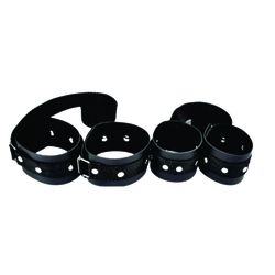 Kit Bondage Braceletes e Tornozeleiras (DX517) - P... - Sexy Shop BH