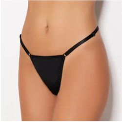 Calcinha Fio Dental em Cirrê (GS110018) - Preta - ... - Mais Sex