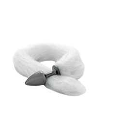 Plug de Metal Onix Com Cauda Hard (HA116P) - Branc... - Sexy Shop BH