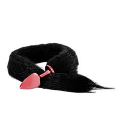 Plug de Metal Rosa Com Cauda Hard (HA116R) - Pret... - Sexy Shop BH