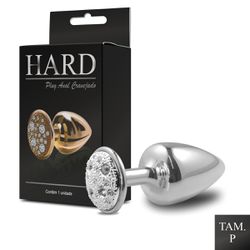 Plug de Metal P Com Pedras Cravejadas (HA134) - Cr... - Sexy Shop BH