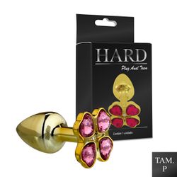 Plug de Metal P Com Pedra Variadas Trevo (HA137) -... - Sexy Shop BH