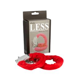 *Algema Less Cromada Com Pelúcia (HA141C) - Vermel... - Sexy Shop BH