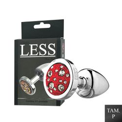 Plug de Plástico P Less Cromado Com Pedras Craveja... - Sexy Shop BH