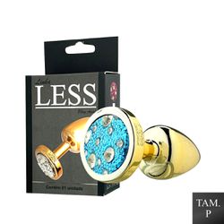 Plug de Plástico P Less Dourado Com Pedras Craveja... - Sexy Shop BH