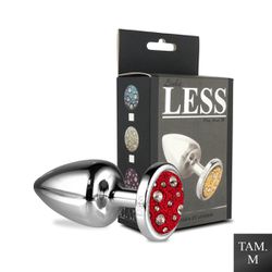 Plug de Plástico M Less Cromado Com Pedras Craveja... - Sexy Shop BH