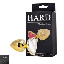 Plug de Metal Dourado Com Pedra de Coração (HA161D... - Sexy Shop BH