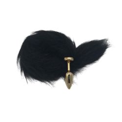 Plug de Plástico P Less Dourado Com Cauda (HA168D)... - Sexy Shop BH