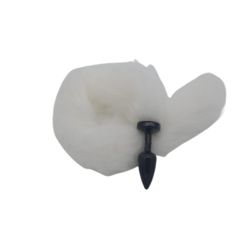 Plug de Plástico P Less Preto Com Cauda (HA168P) -... - Sexy Shop BH
