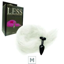 Plug de Plástico M Less Preto Com Cauda (HA169P) -... - Sexy Shop BH