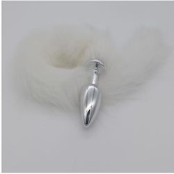 Plug de Plástico G Less Cromado Com Cauda (HA170C)... - Sexy Shop BH