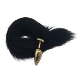Plug de Plástico G Less Dourado Com Cauda (HA170D)... - Sexy Shop BH